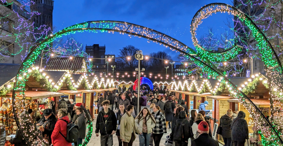 A photograph of the Plymouth Christmas Markets